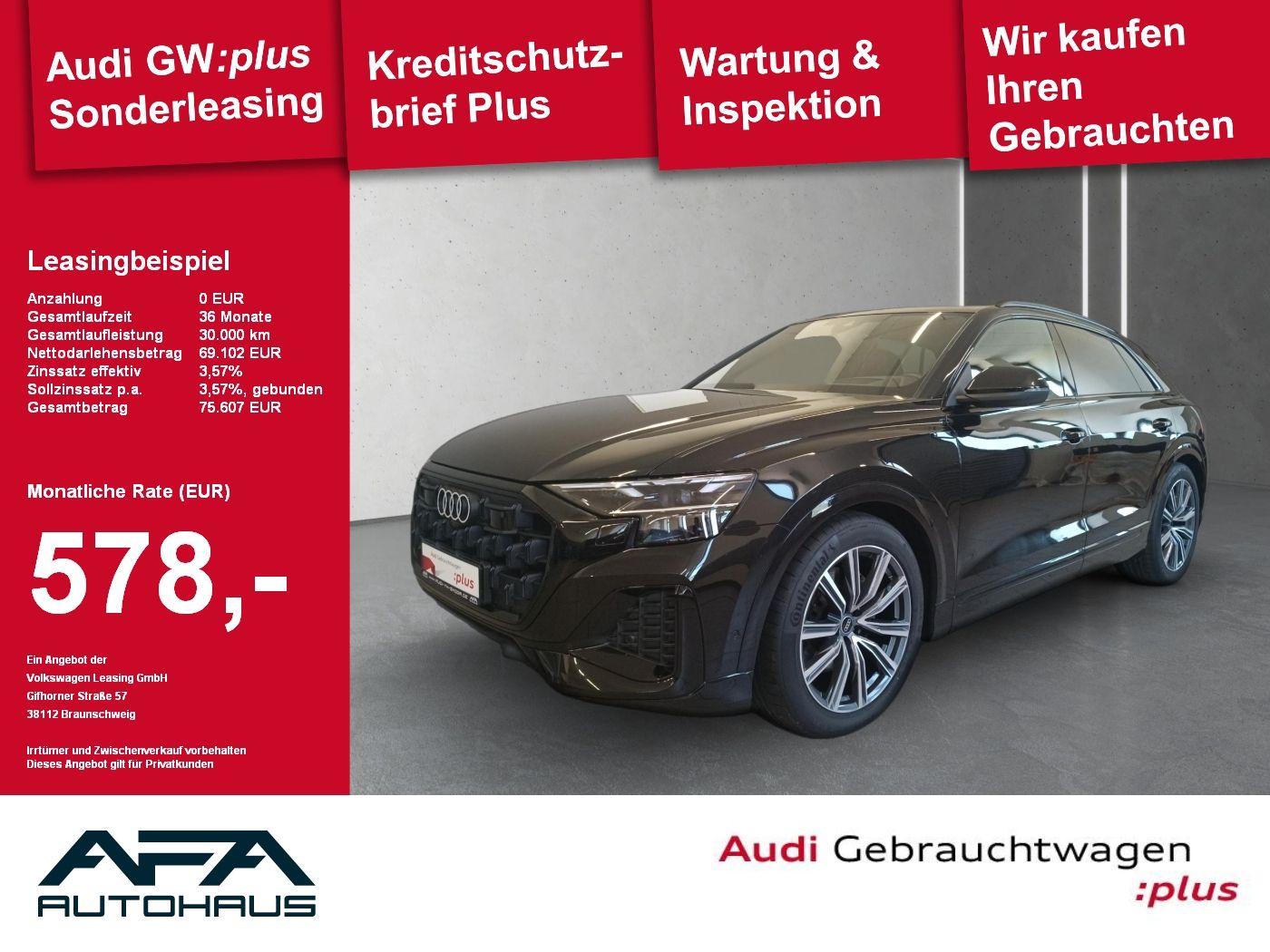 Audi Q8 45 TDI quattro tiptronic Luft*AHK*Matrix*Lede
