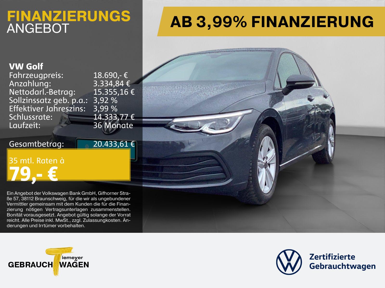 Volkswagen Golf 1.5 TSI LIFE LED+ KAMERA NAVI SITZHZG
