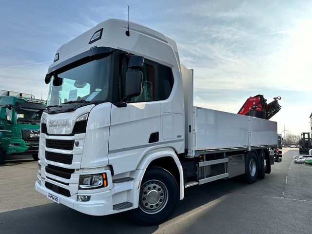 Scania R 560 6x2-4/BAUSTOFFFAHRZEUG/KRAN FASSI F255RA