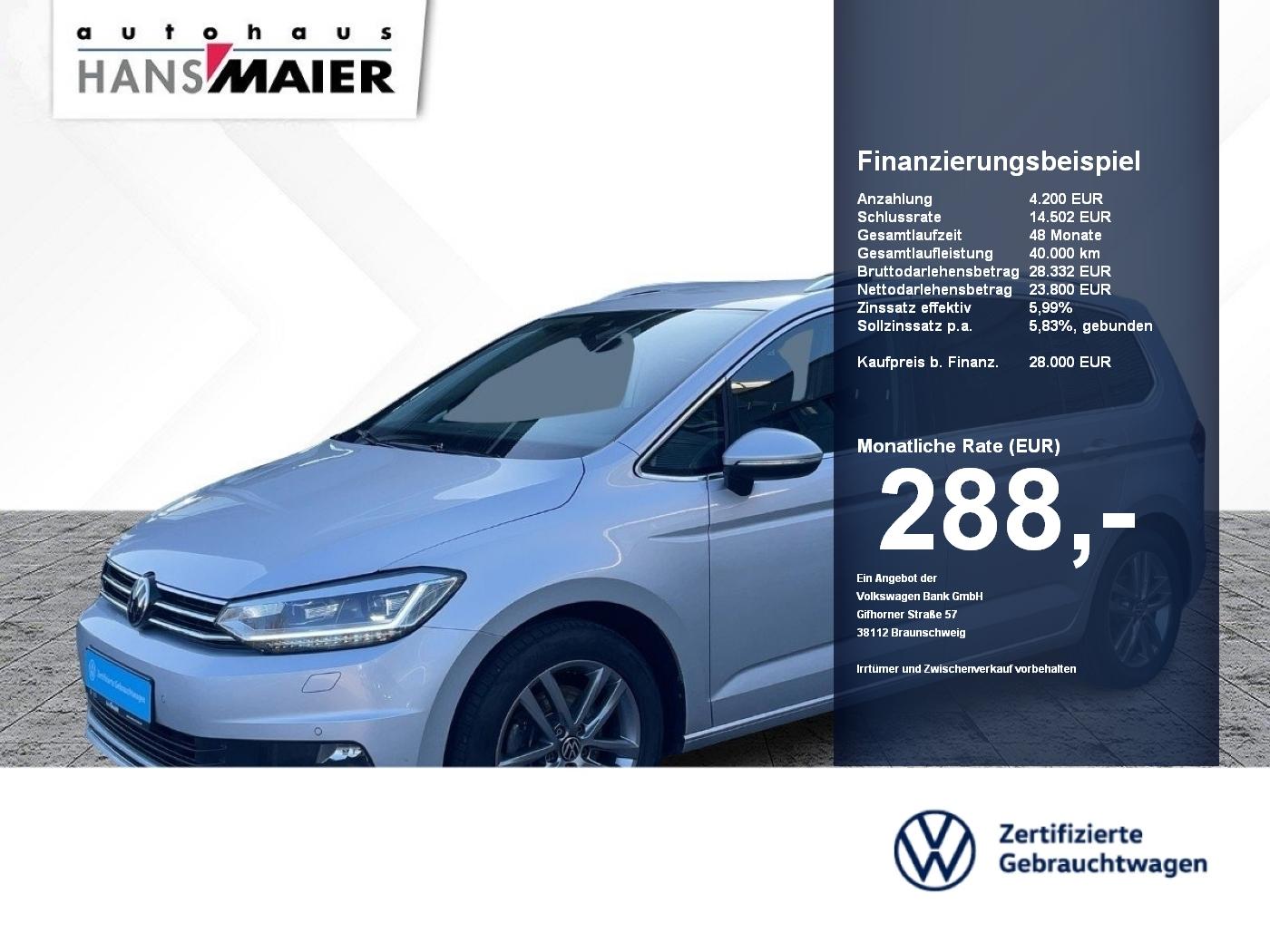 Volkswagen Touran Highline DSG AHK Navi LED ACC 8fach Kam