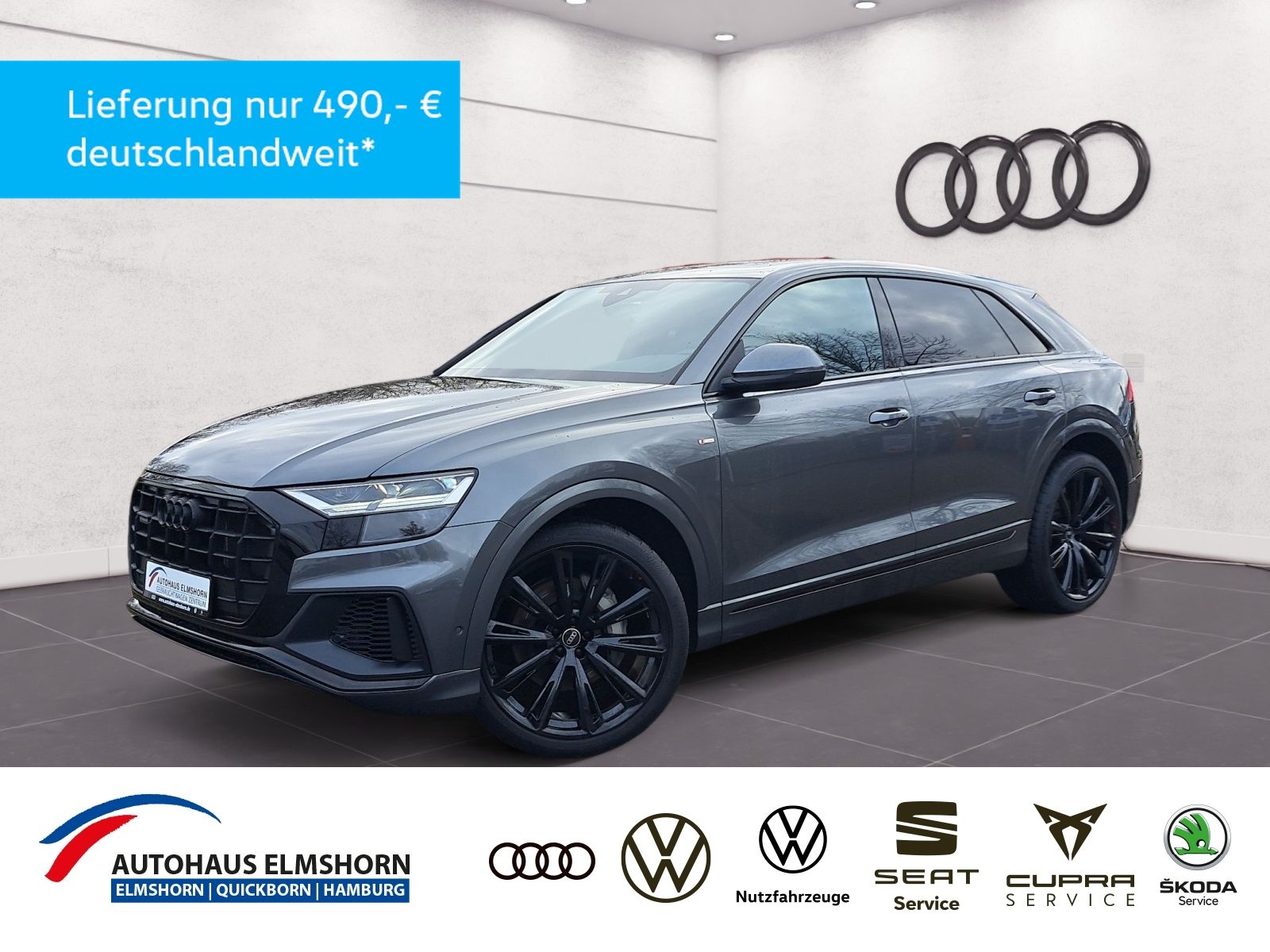 Audi Q8 55 TFSI quattro tiptr. S line PANO AHK KAM 23