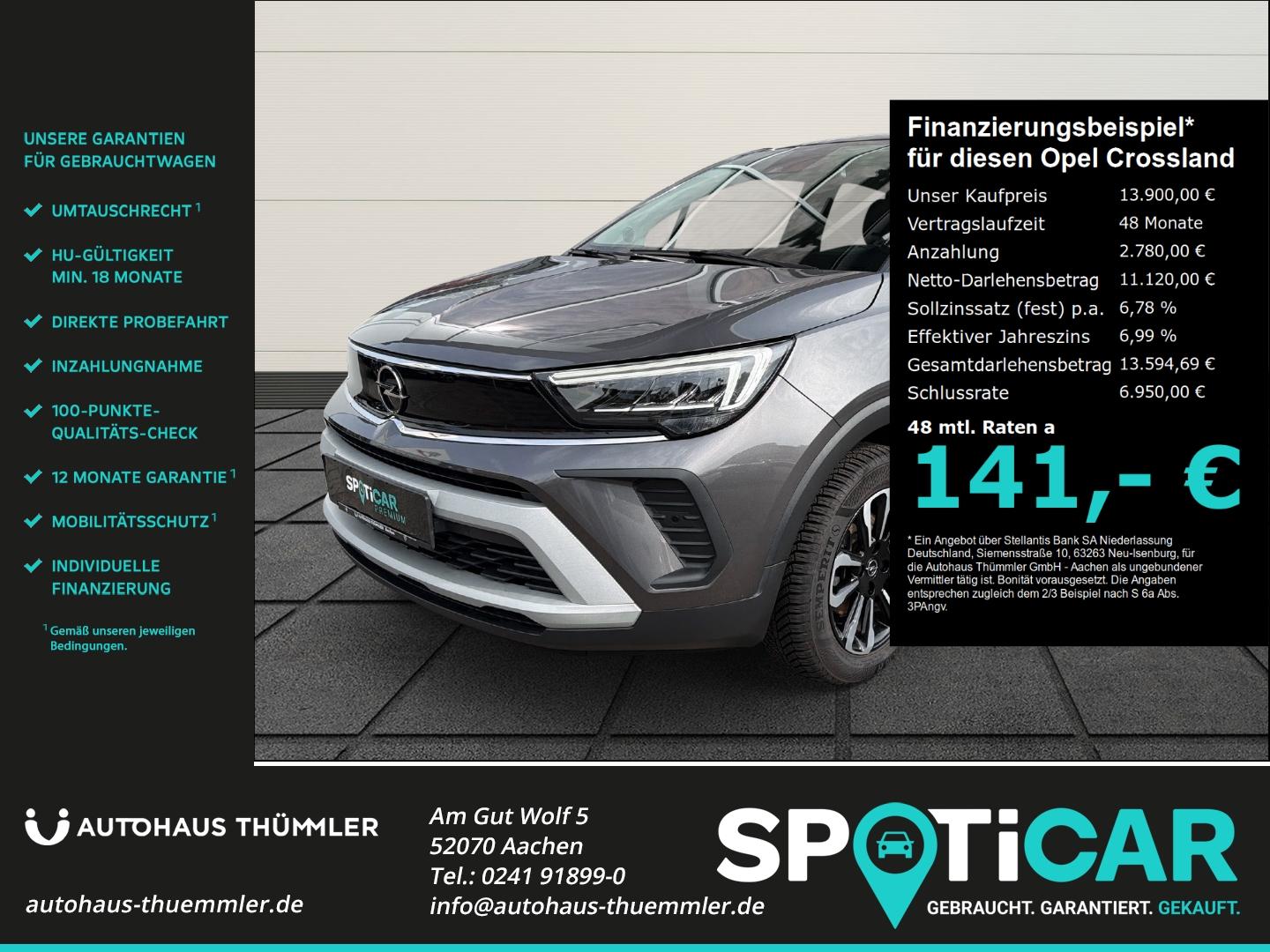 Opel Crossland Elegance Navi LED Apple CarPlay Androi
