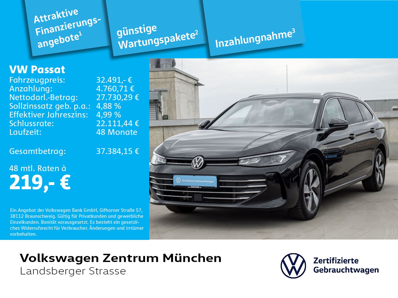 VW Passat Business 1.5 eTSI AHK ACC LED IQ.Drive Na