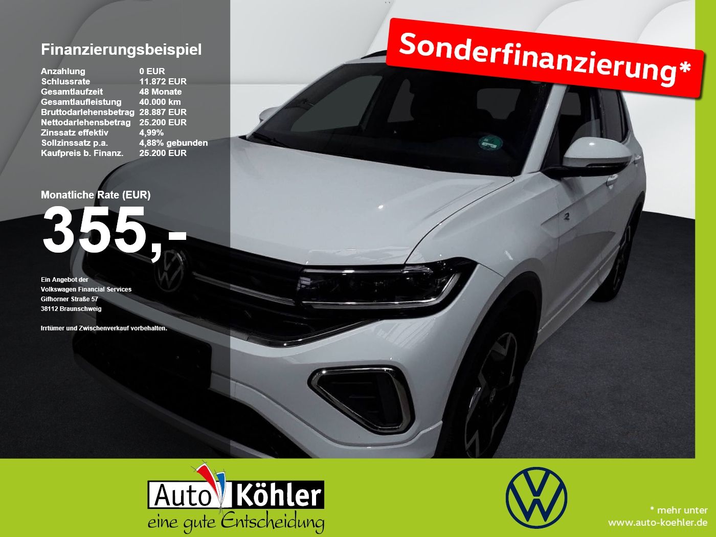 Volkswagen T-Cross R-Line TSI DSG CarPlay Kamera Matrix ACC