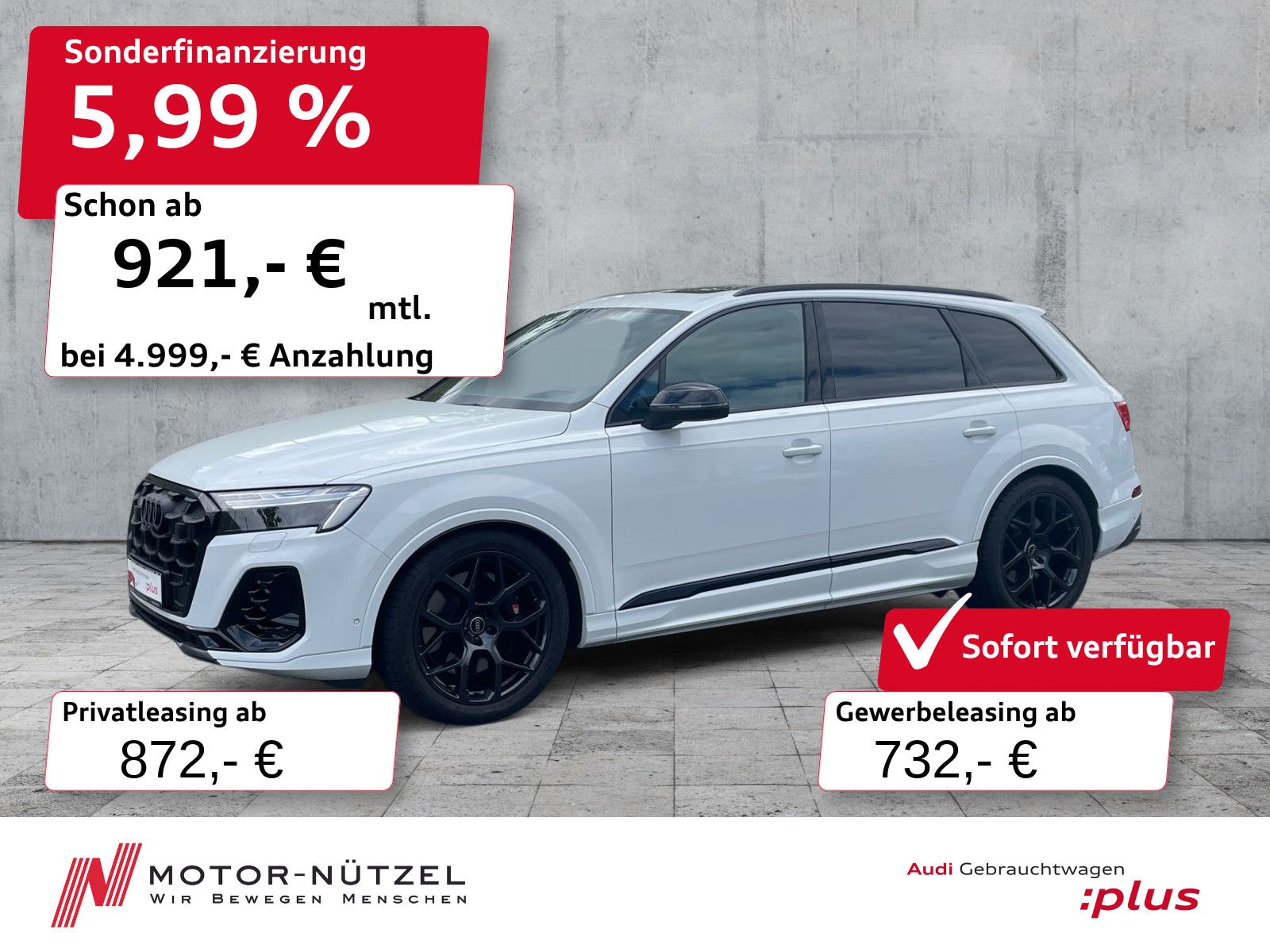 Audi SQ7 TFSI QU MATRIX+NAVI+HuD+B&O+AIR+ACC+AHK+PANO
