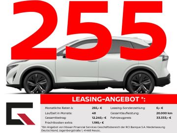 Nissan Leasingangebot: Nissan Qashqai TEKNA Automatik Winter/HUD/360°/LED