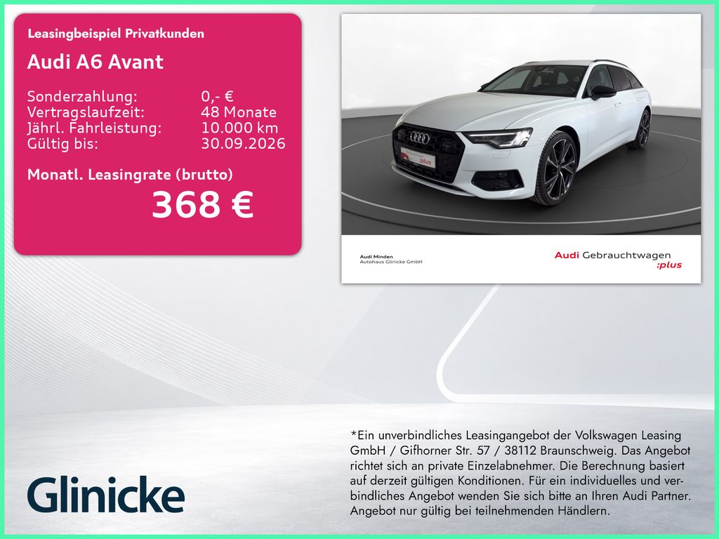 Abbildung Leasingangebot Audi A6 Avant 35 TDI advanced AHK Matrix LM 21" Navi
