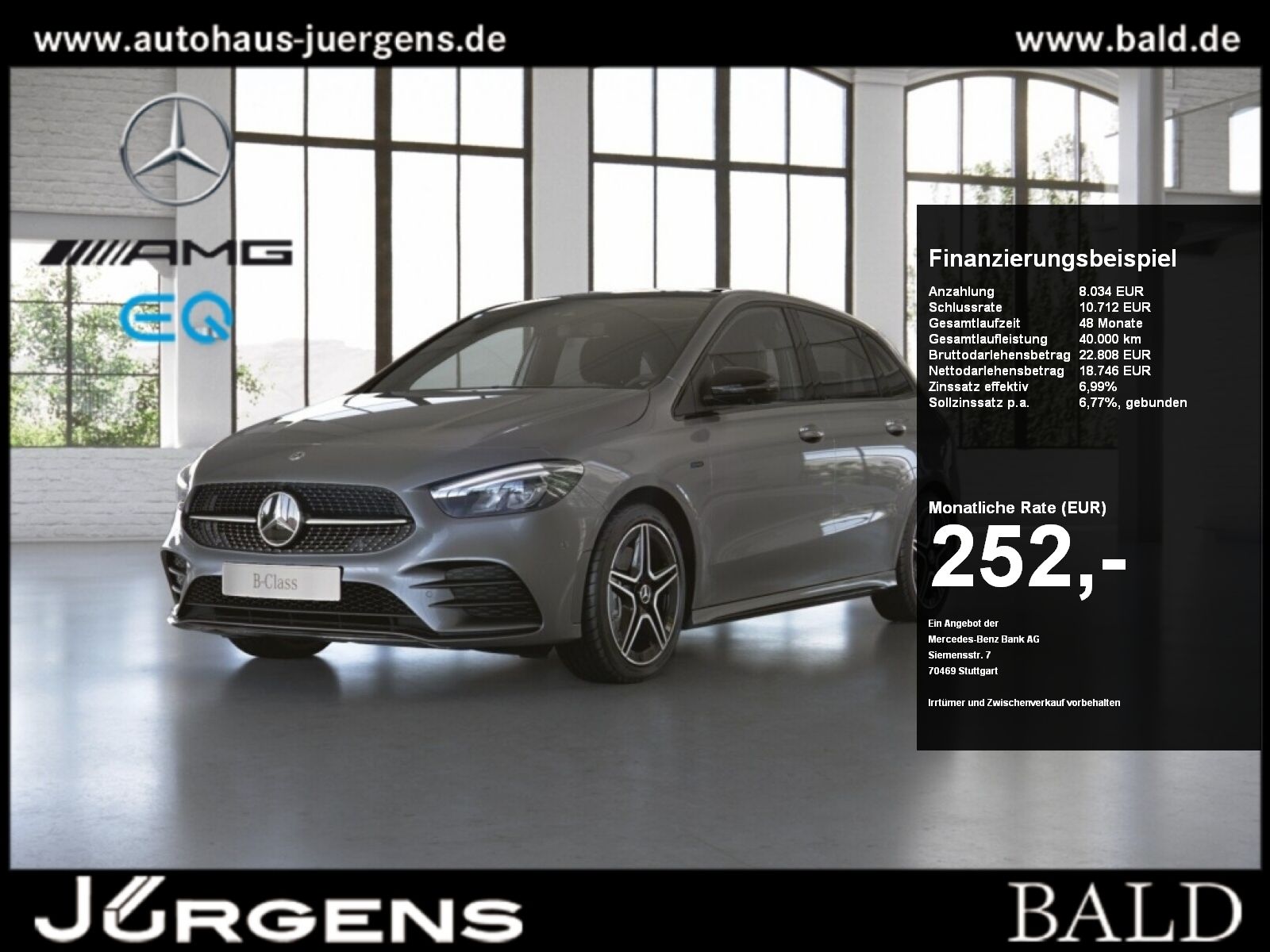 Mercedes-Benz B 250 e AMG-Sport/LED/360/Pano/Night/Totw/Sound