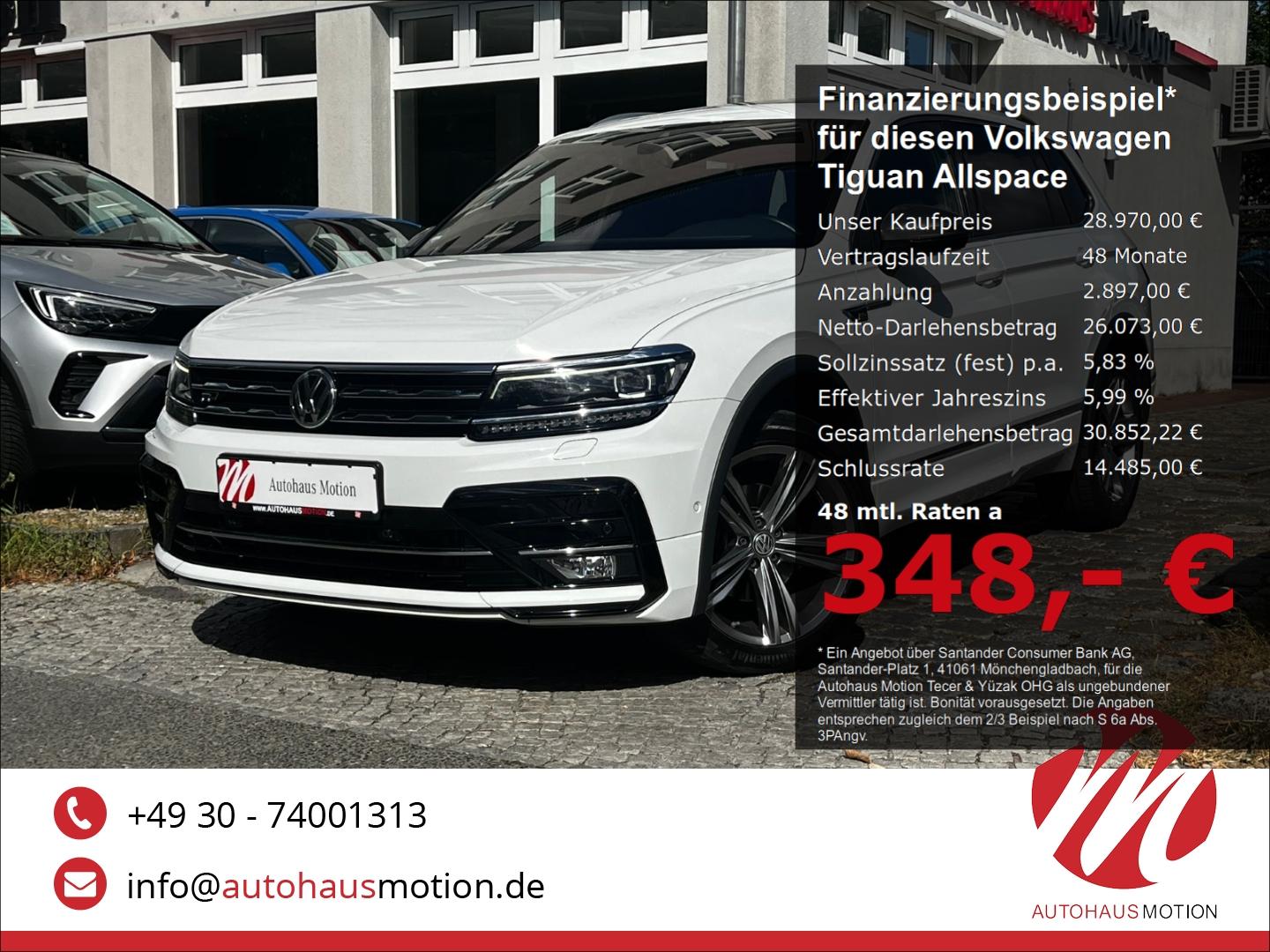 Volkswagen Tiguan Allspace R-Line 4M 2.0 TDI LED PANO KAMER