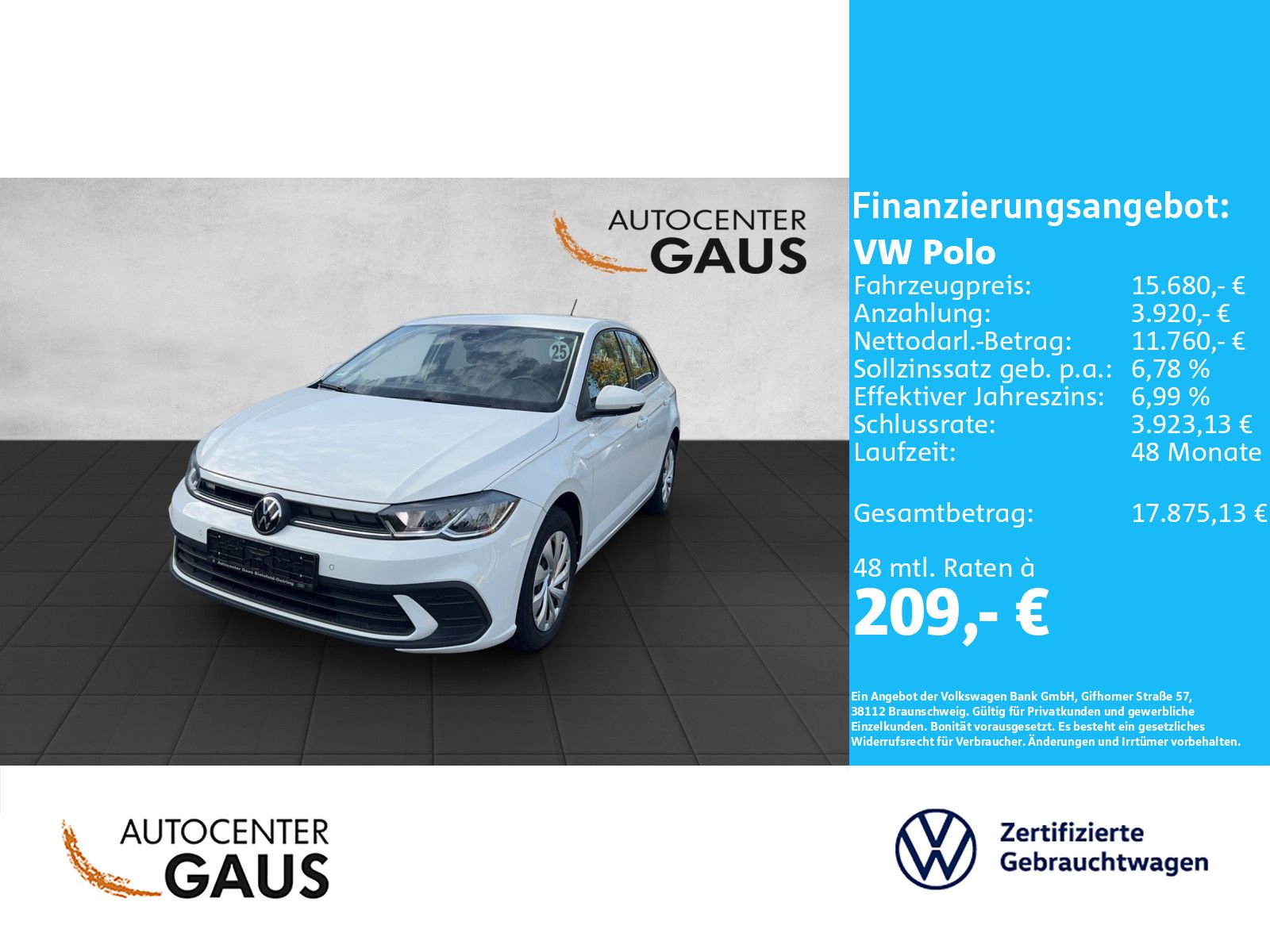 Polo Life 1,0 l 59 kW (80 PS) 5-Gang