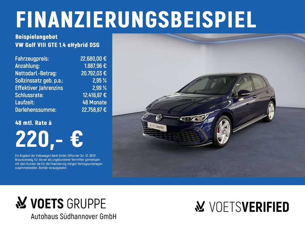 Golf VIII GTE 1.4  eHybrid DSG LED+NAVI+KLIMA