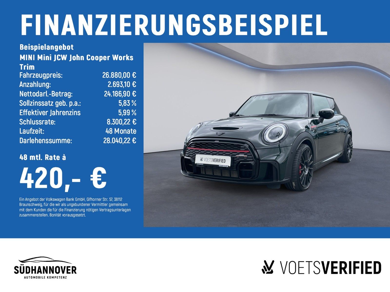 MINI Mini JCW John Cooper Works Trim LED+Harmann-Kard