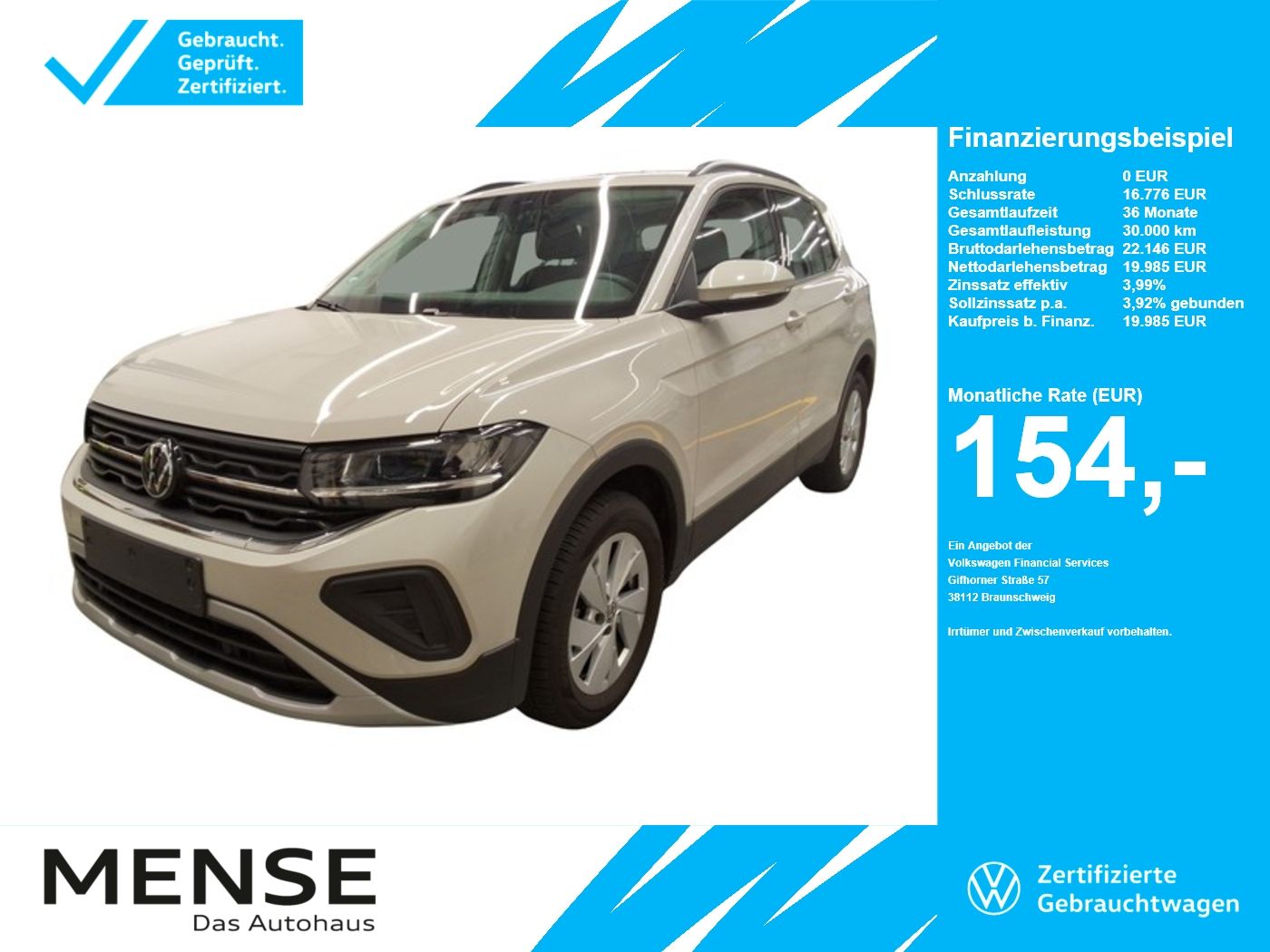 Volkswagen T-Cross 1.0 TSI CarPlay ACC LED Navi VirtualCP