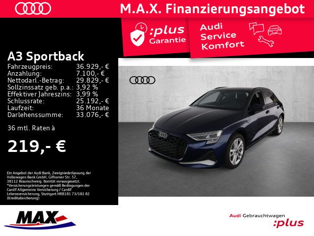 A3 Sportback 35 TFSI ADVANCED LED+SONOS+HUD+RFK+