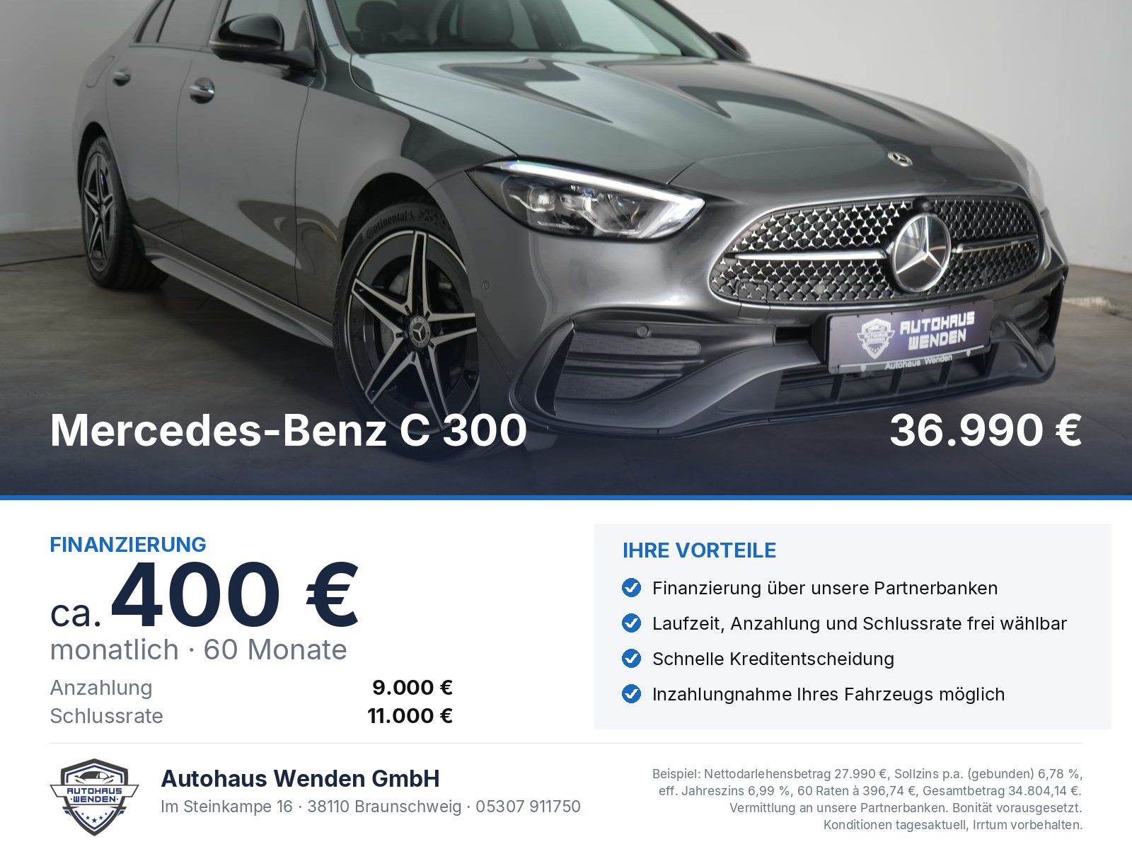 Mercedes-Benz C 300 e 9G-Tronic AMG Distronic/HUD/Kamera/Lane/
