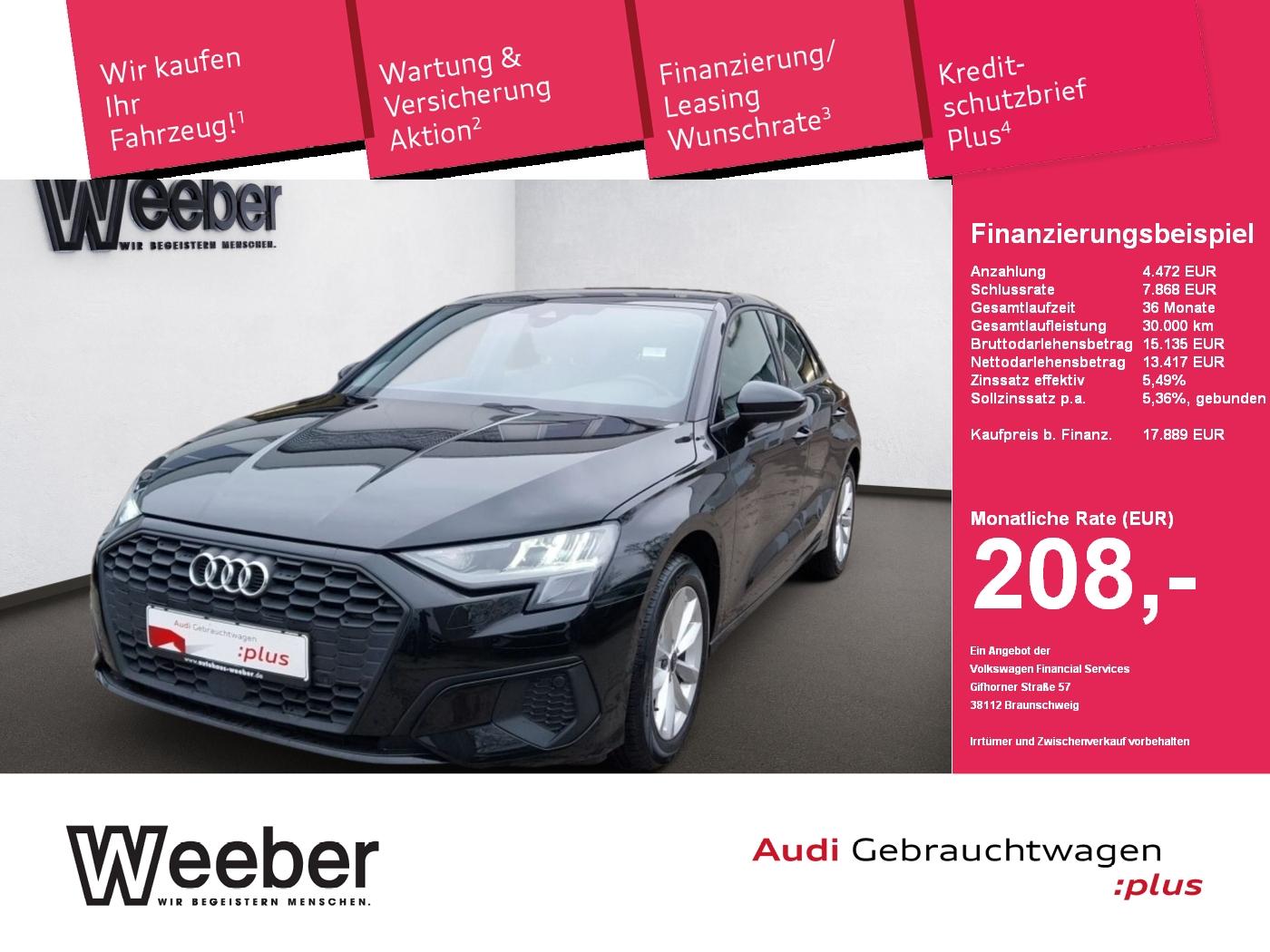 Audi A3 Sportback *GRA*PDC*SHZ*NAVI*APP CONNECT*16 LM
