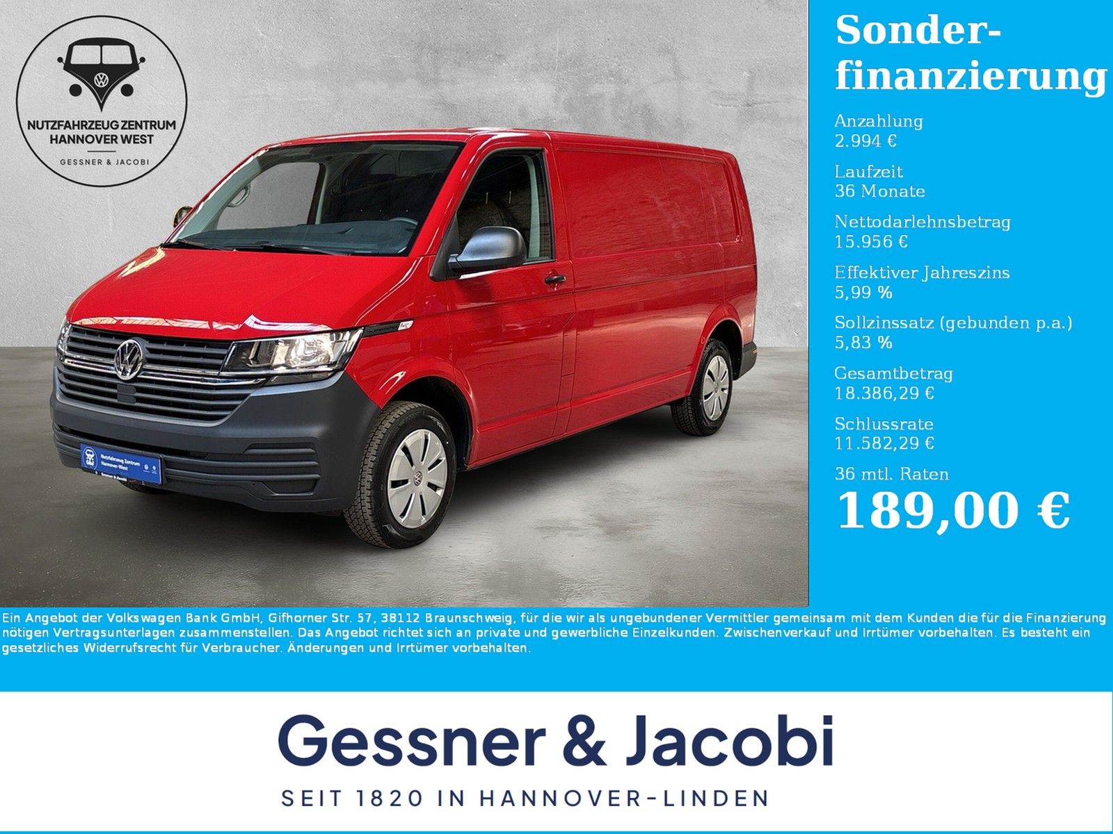 Fahrzeugabbildung Volkswagen T6.1 Transporter Kasten 2.0 TDI lang