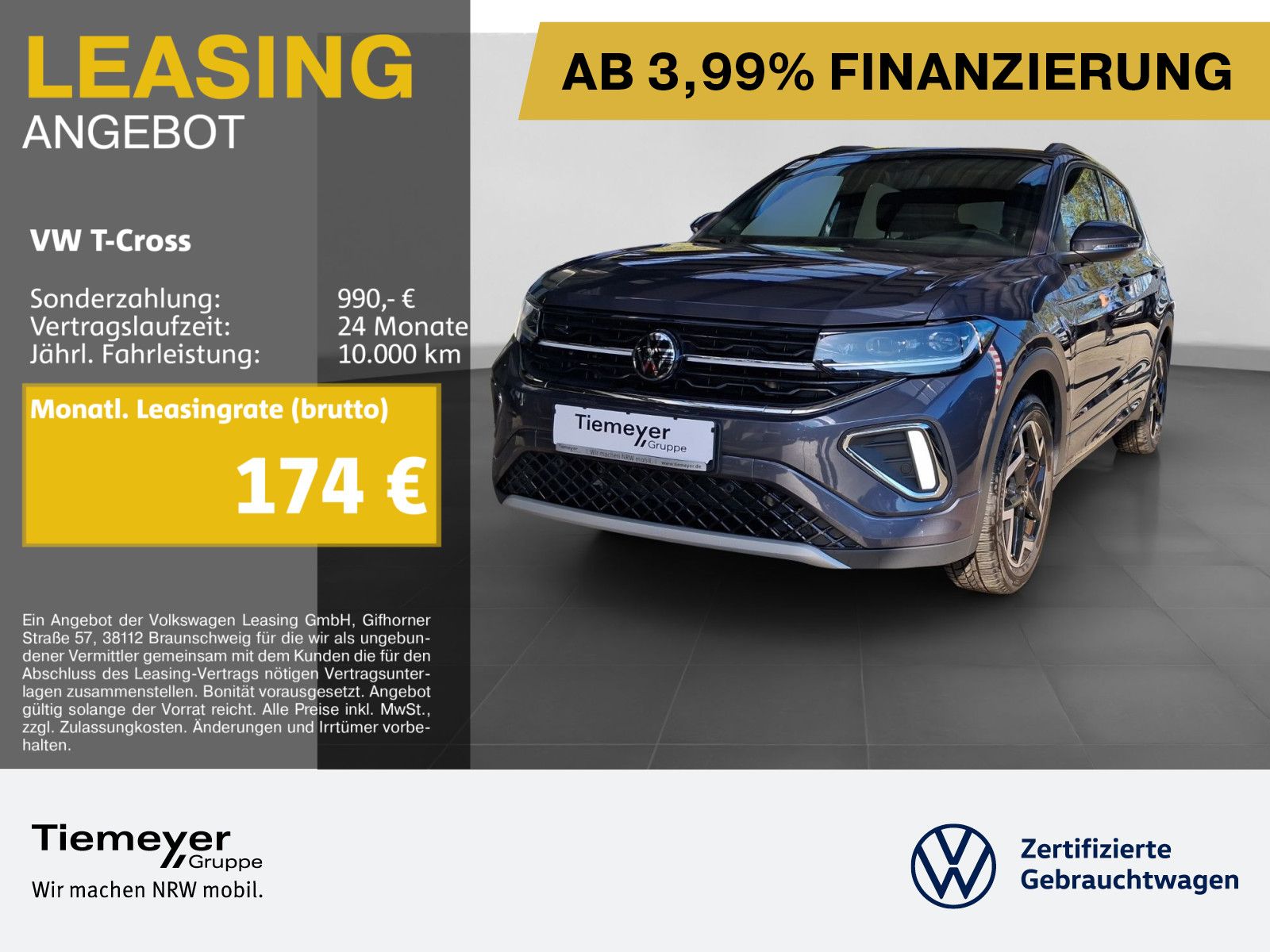 Volkswagen T-Cross 1.0 TSI R-LINE MATRIX LM17 NAVI ASSIST