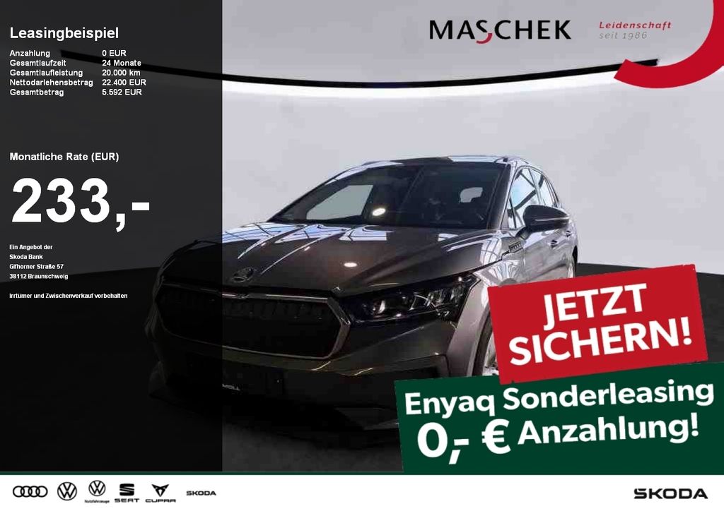Skoda Enyaq 50 Sonderleasing ohne Anzahlung! ACC AUT