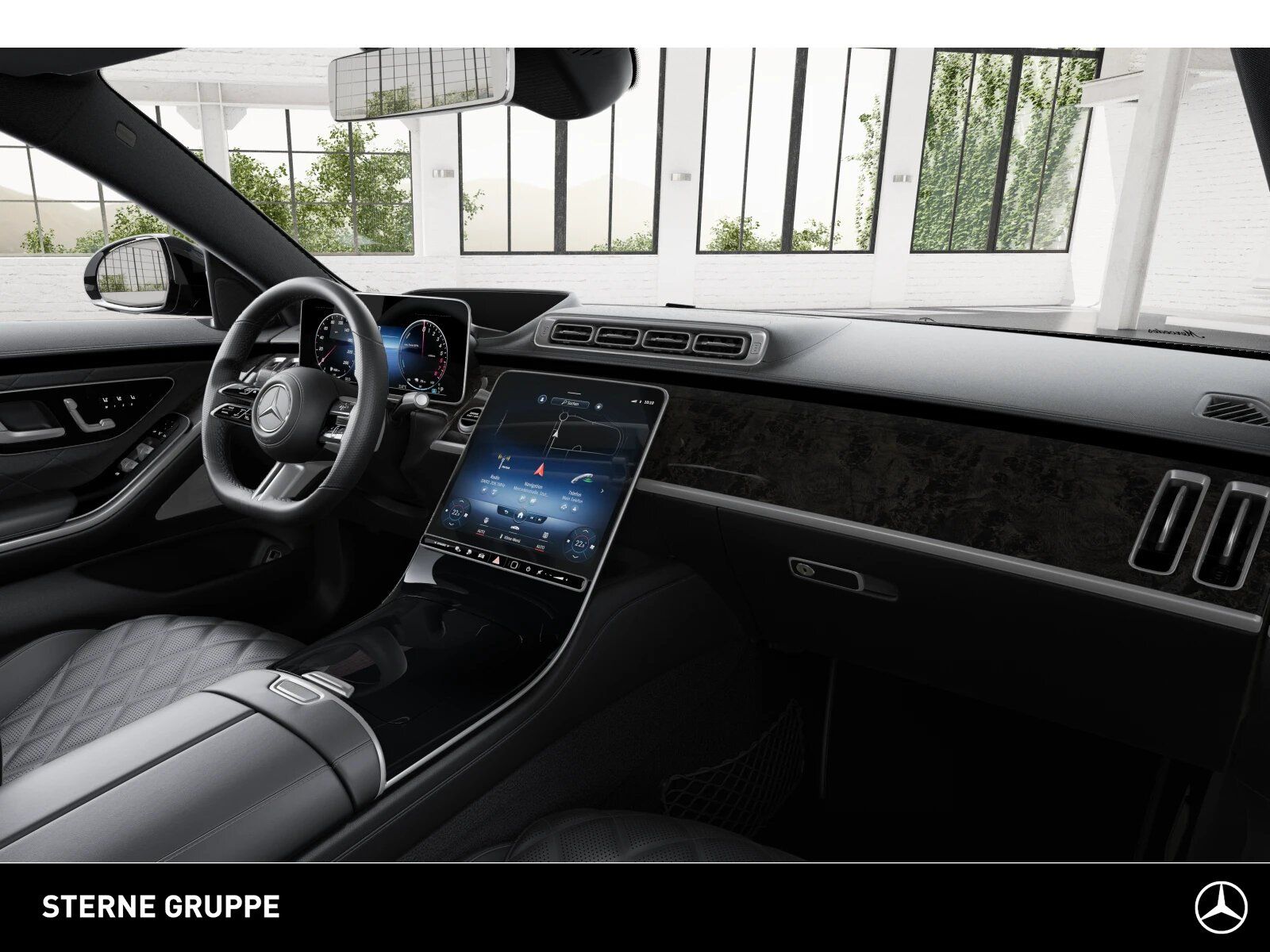 Mercedes-Benz S 580 e lang AMG NIGHT Pano HUD RemotePark Burme foto 6