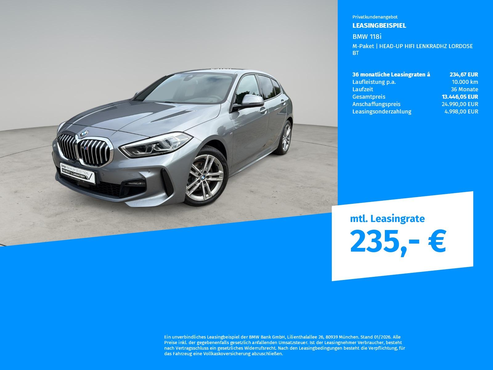 BMW 118i M-Paket | HEAD-UP HIFI LENKRADHZ LORDOSE BT