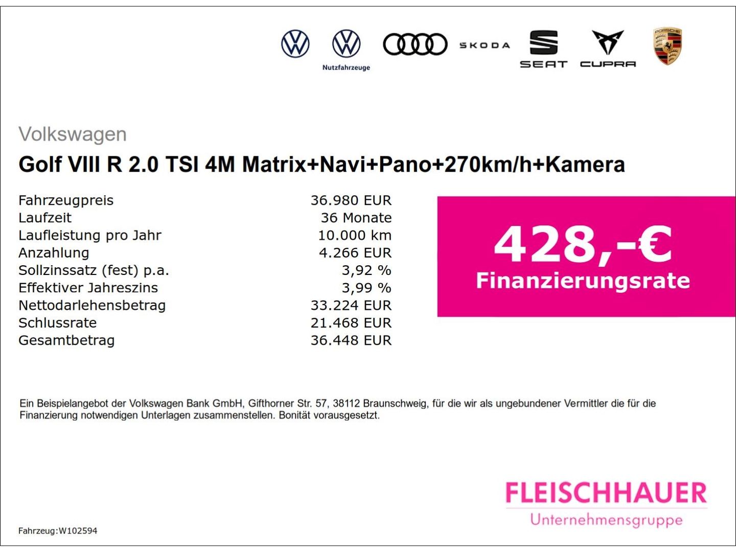 Volkswagen Golf VIII R 2.0 TSI 4M Matrix Navi Pano 270km h foto 3