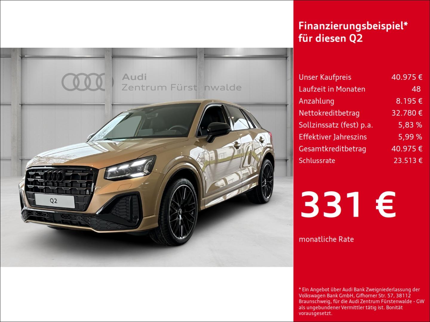 Audi Q2 quattro S tronic 40 TFSI Sline quattr. tronic