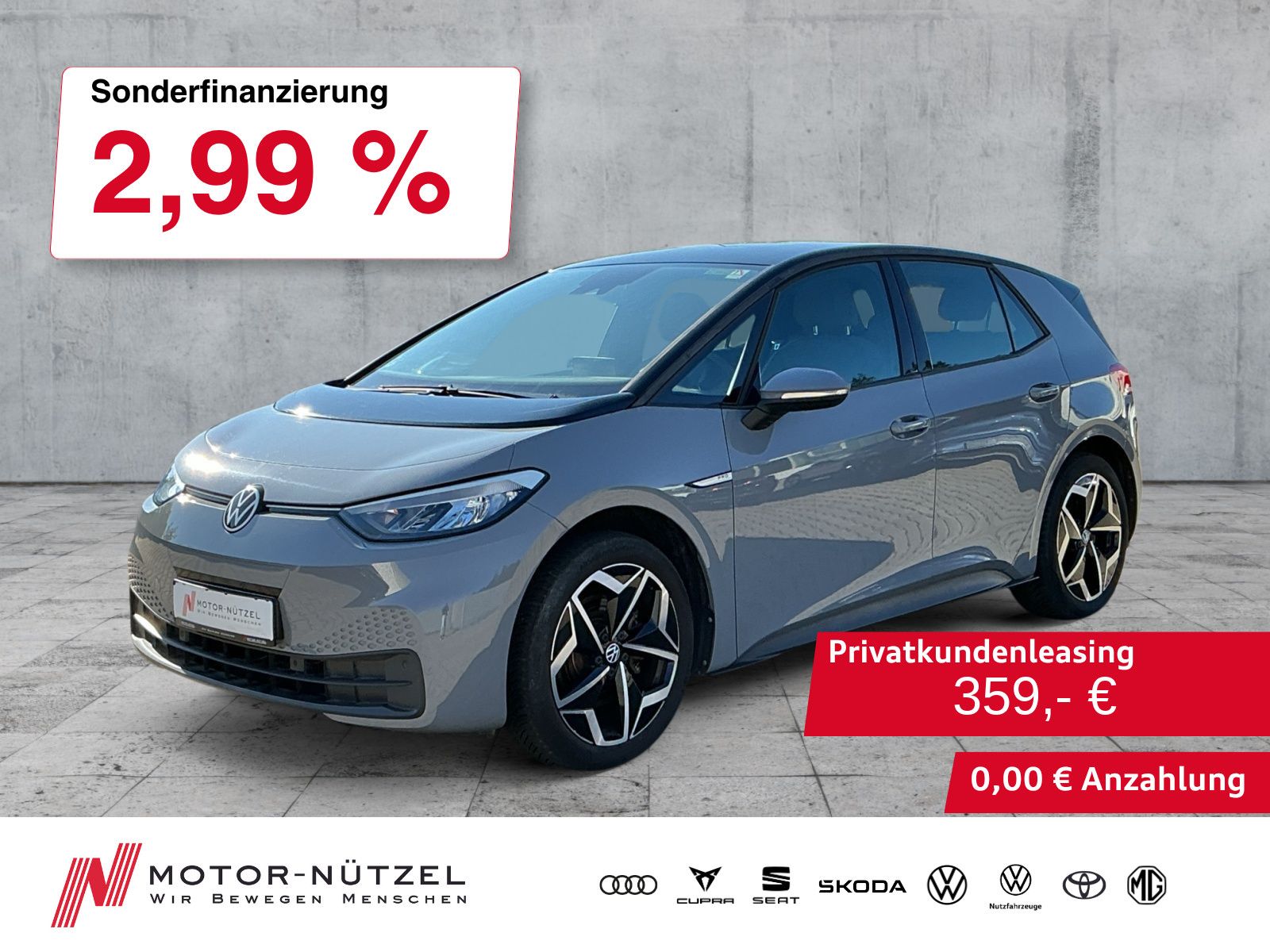 Volkswagen ID.3 150kw Pro Performance LED+NAVI+ACC+SHZ+WäPu