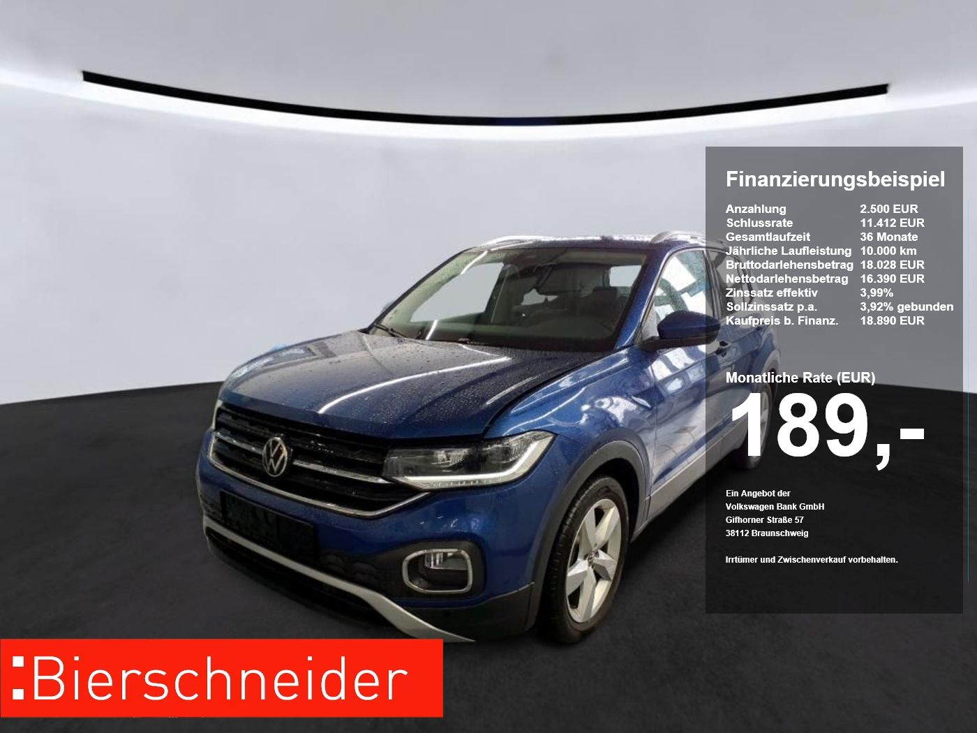 VW T-CROSS 1.0 TSI 95 PS STYLE LED+NAVI+KAMERA+AHK
