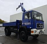 MAN 17.232 4x4 Allrad Meiller Kipper Kran Atlas 60.1 - MAN Allrad
