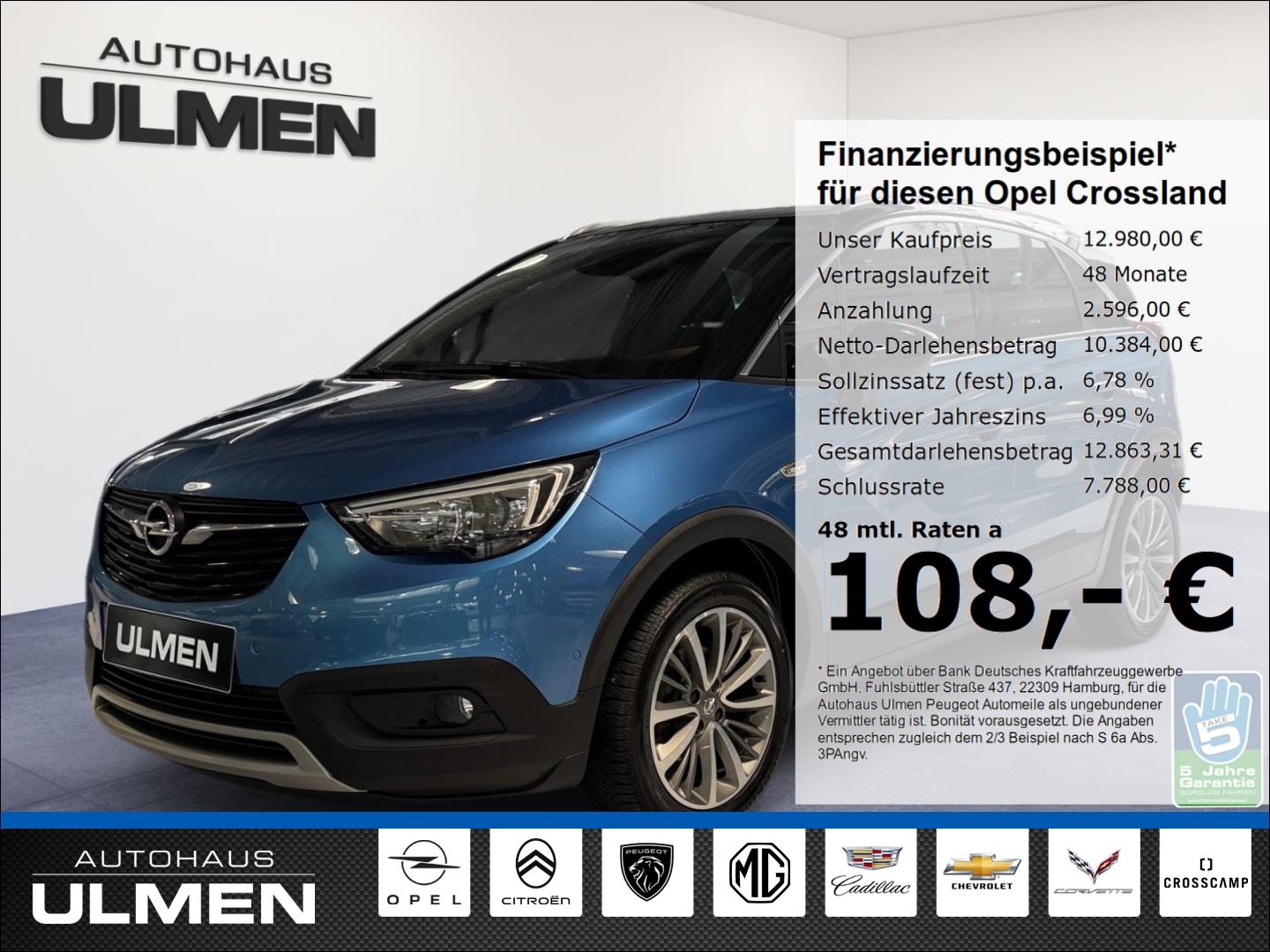 Opel Crossland X 120 Jahre 110 Rückfahrkamera SHZ App