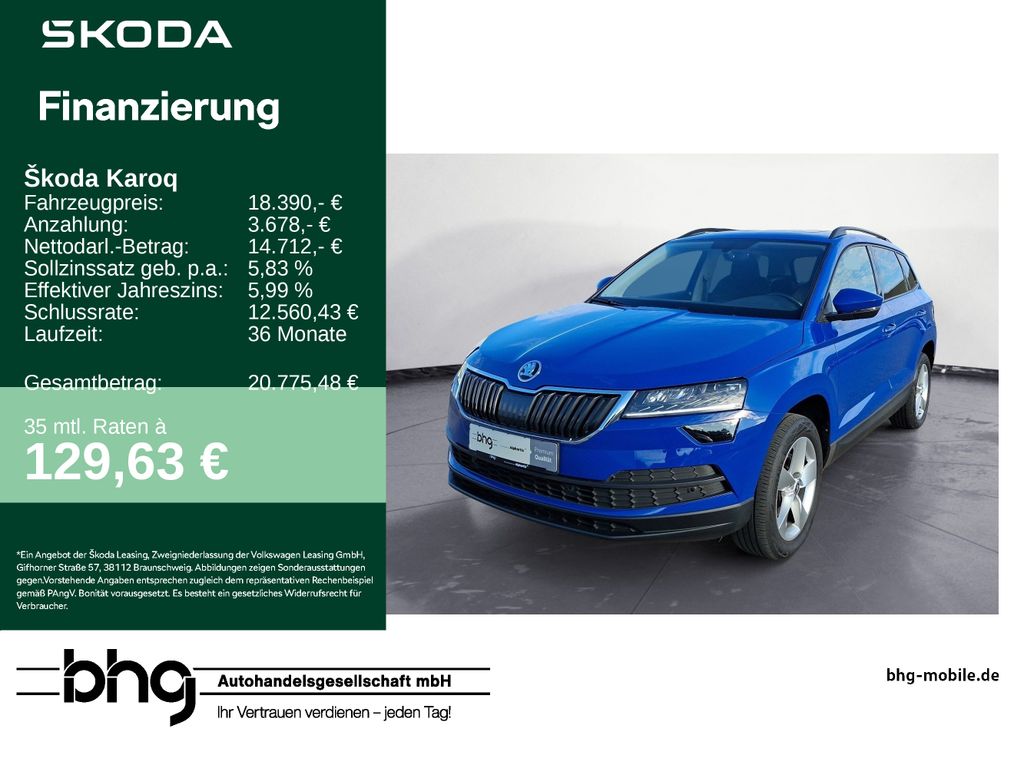 Abbildung Leasingangebot Skoda KAROQ 1,0 TSI 6-Gang
