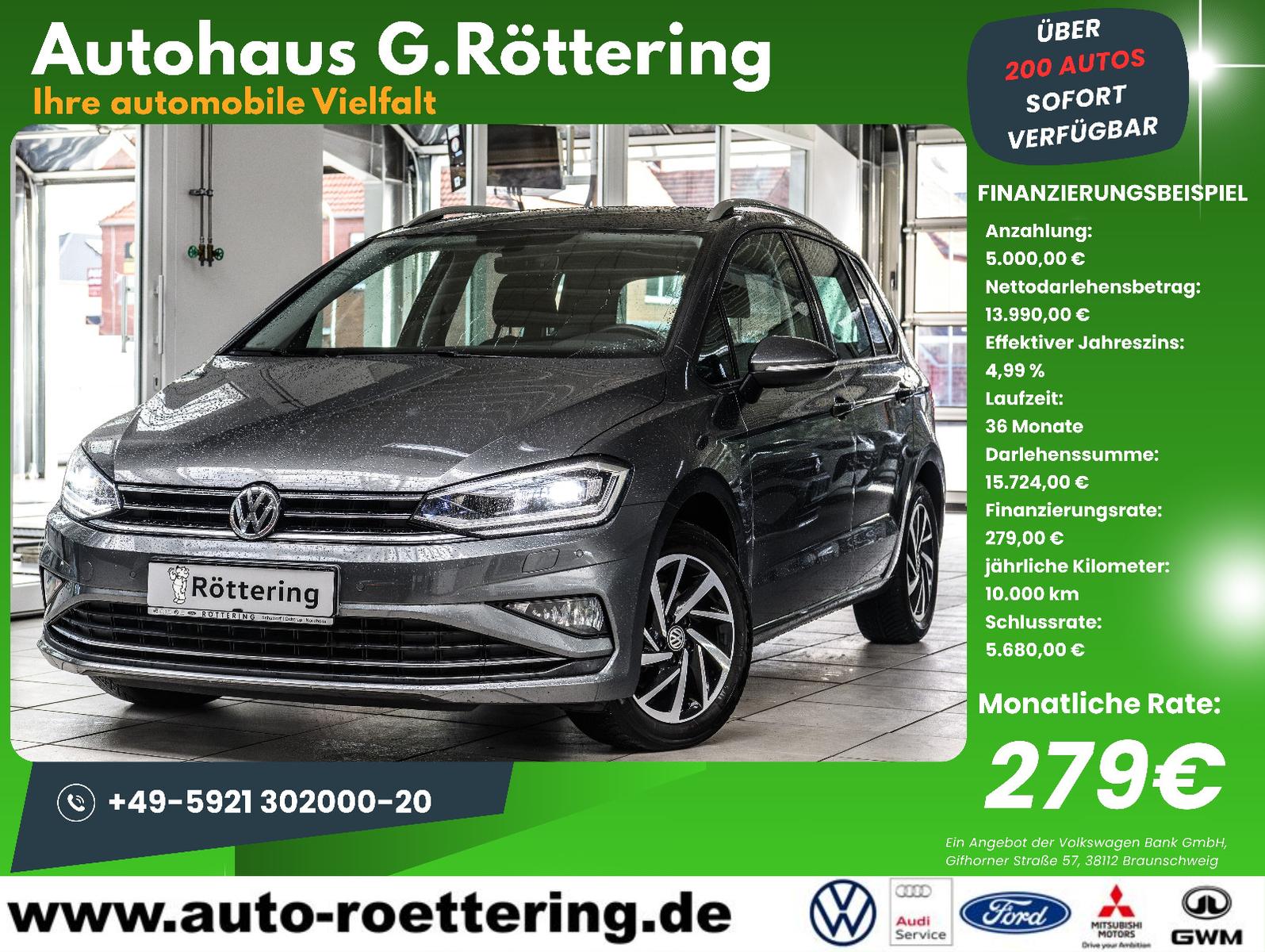 Volkswagen Golf Sportsvan+LED+AHK+GJR+SHZ+NAVI+KAMERA