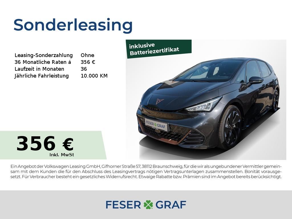 Abbildung Leasingangebot Cupra Born 170 kW 77kWh/ALLWETTER/SHZ/PILOT-M/TECH-M