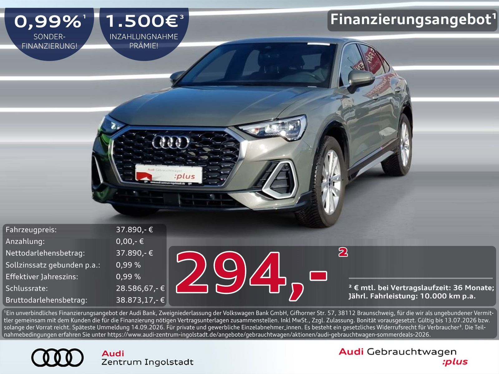 Audi Q3 Sportback 35 TDI S line ACC Kamera S-Sitz 18"