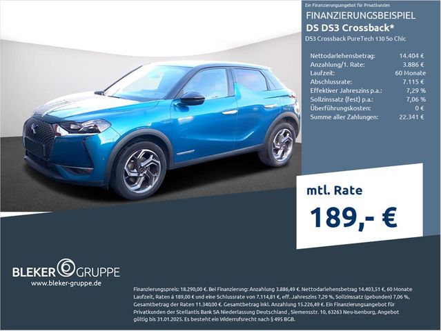 DS Automobiles DS3 Crossback PureTech 130 So Chic