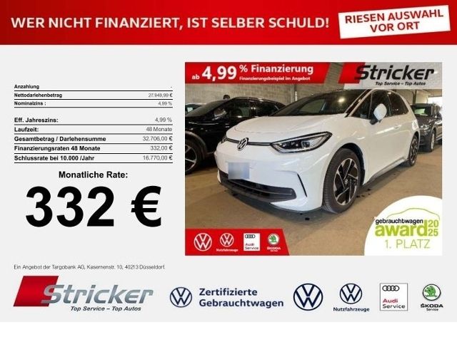 Volkswagen ID.3 Pro 150/58 332,-ohne Anzahlung ACC Navi Kam