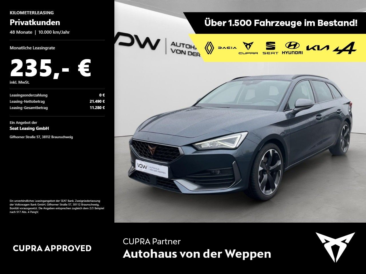 Cupra Leon ST TDI AHK SHZ ACC Full Link Klima