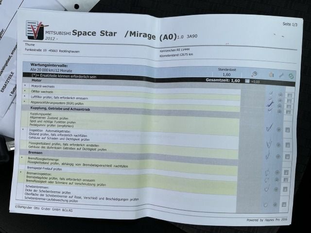 Fahrzeugabbildung Mitsubishi Space Star 1.0 Diamant Edition*Ganzjahresreifen*