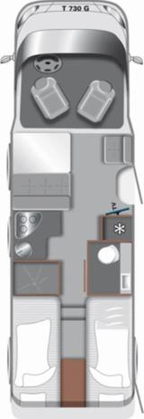LMC T730G: 5 Sitze, TV, SAT, NAVI, Fahrradträger - T5 sitze Wohnwagen gebraucht