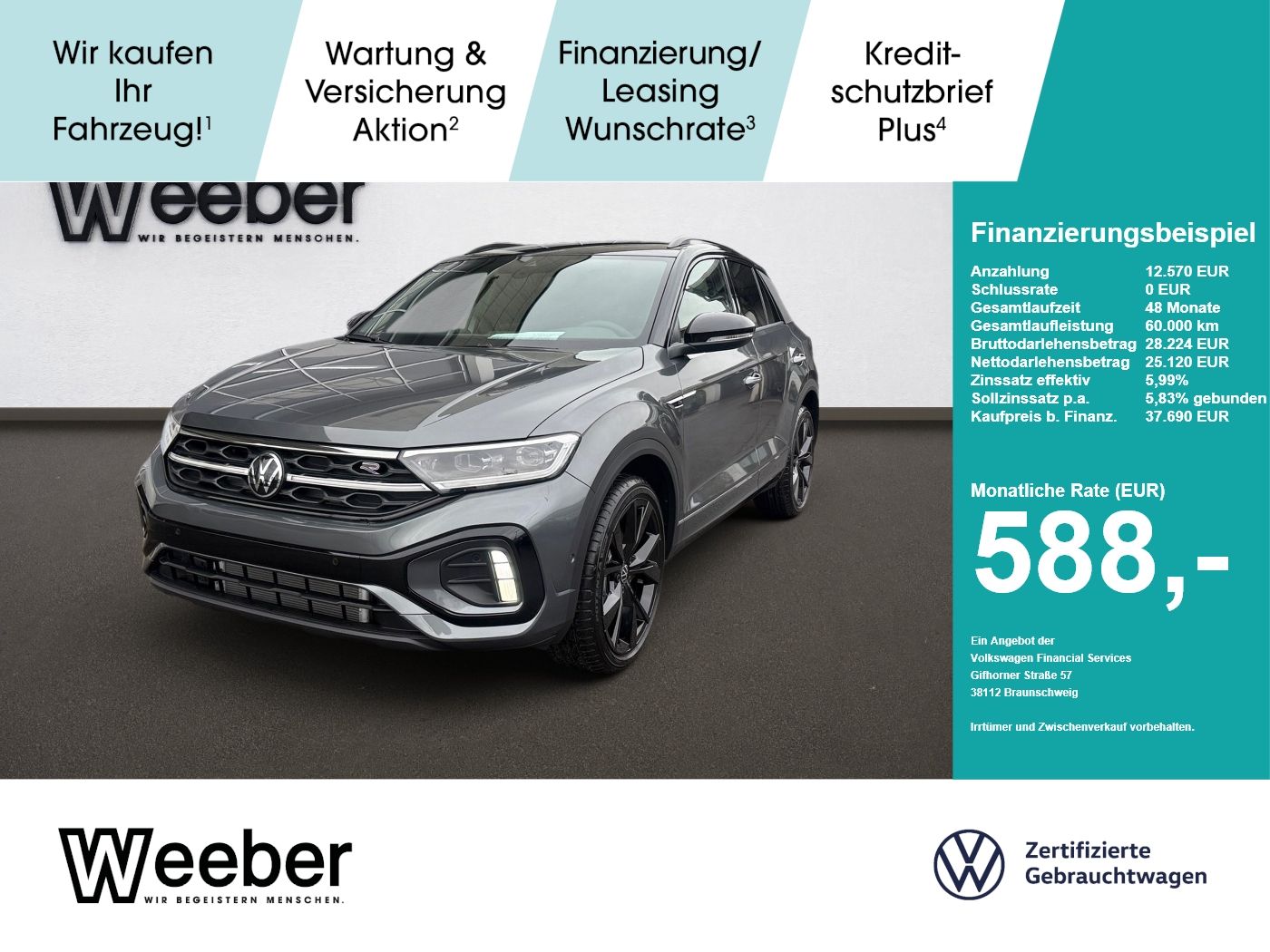 Volkswagen T-Roc 1.5 l TSI DSG R-Line *KAMERA*AHK*BLACKSTYL