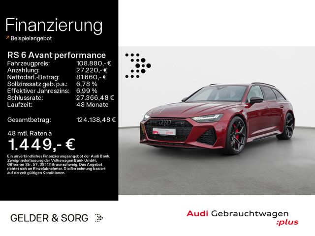 AUDI RS 6 Avant performance qu. Laser*B&amp;O*Massage*HuD