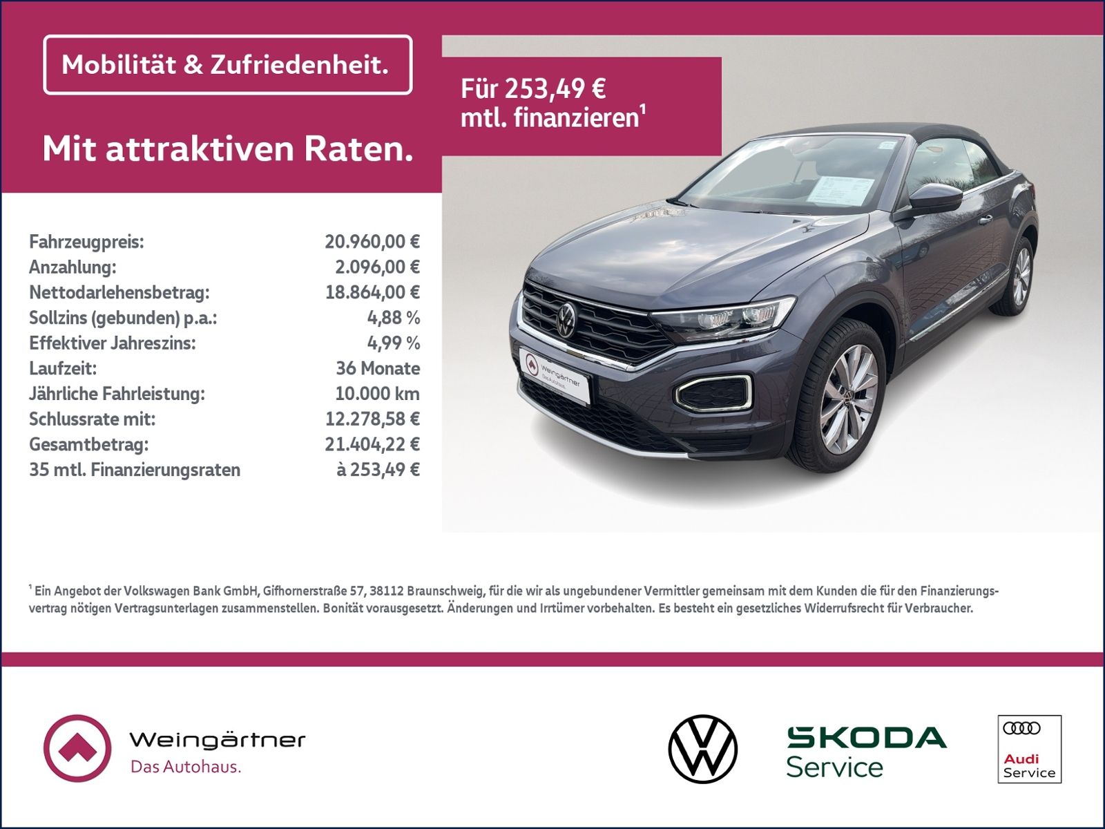 T-Roc Cabriolet 1.5 TSI Style, LED, ACC, ParkAss