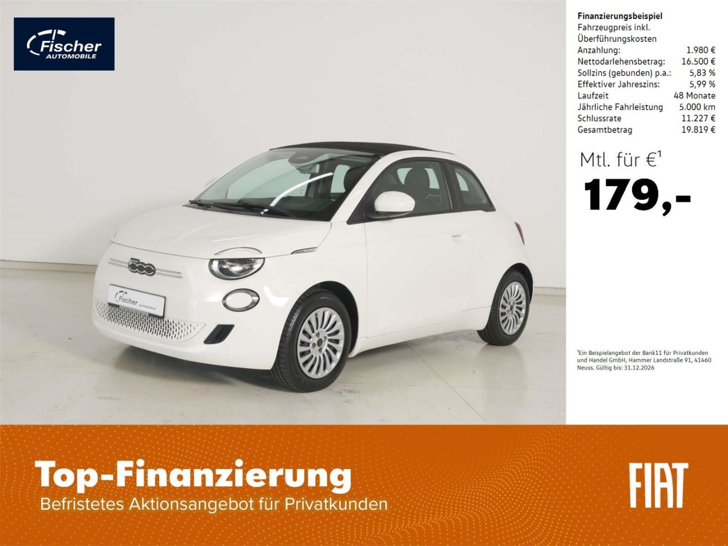 Fiat 500e Cabrio 