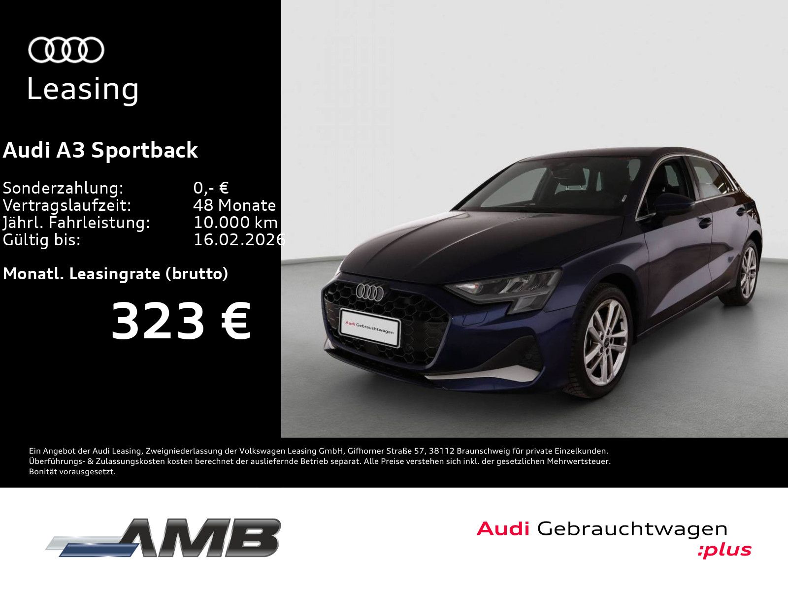 Audi A3 Sportback Advanced 35 TDI S-tr/LED/Nav+/3.30G