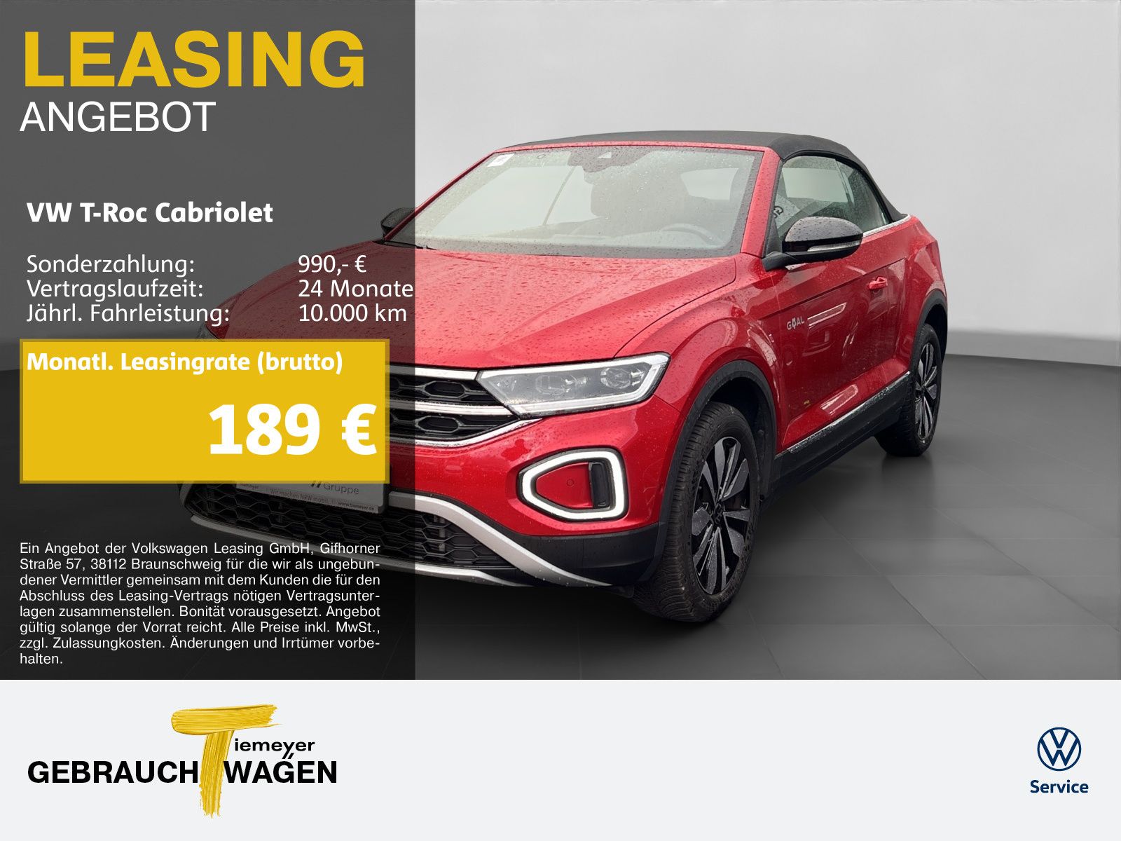 Volkswagen T-Roc Cabriolet 1.0 TSI GOAL LED+ LM17 ASSIST KA