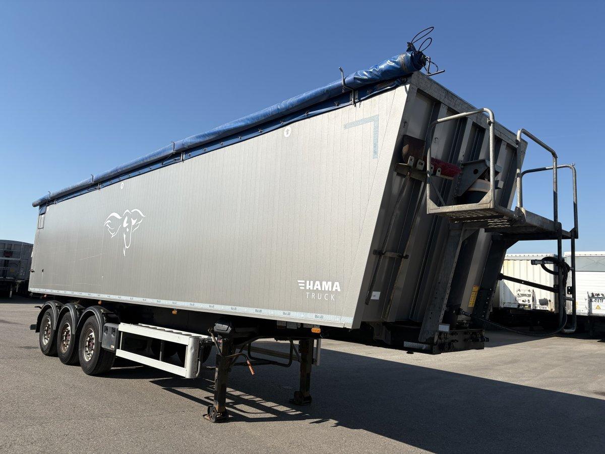 MEGA Light Alu-Kippmulde 55m³, Kombiklappe, SAF-Achse