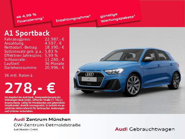 Audi A1 Sportback 40 TFSI S tronic S line Navi+/Virtu