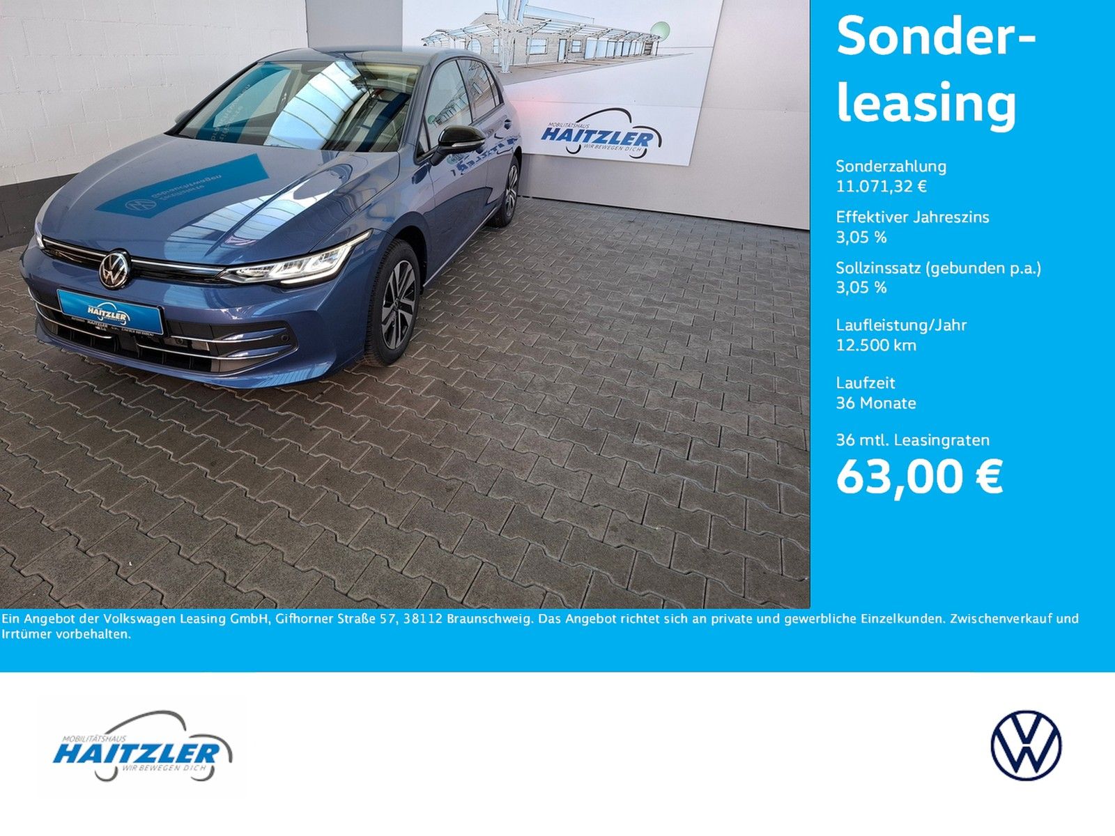 Fahrzeugabbildung Volkswagen Golf VIII Lim. Energy 1.5 eTSI DSG +Ganzjahresr.