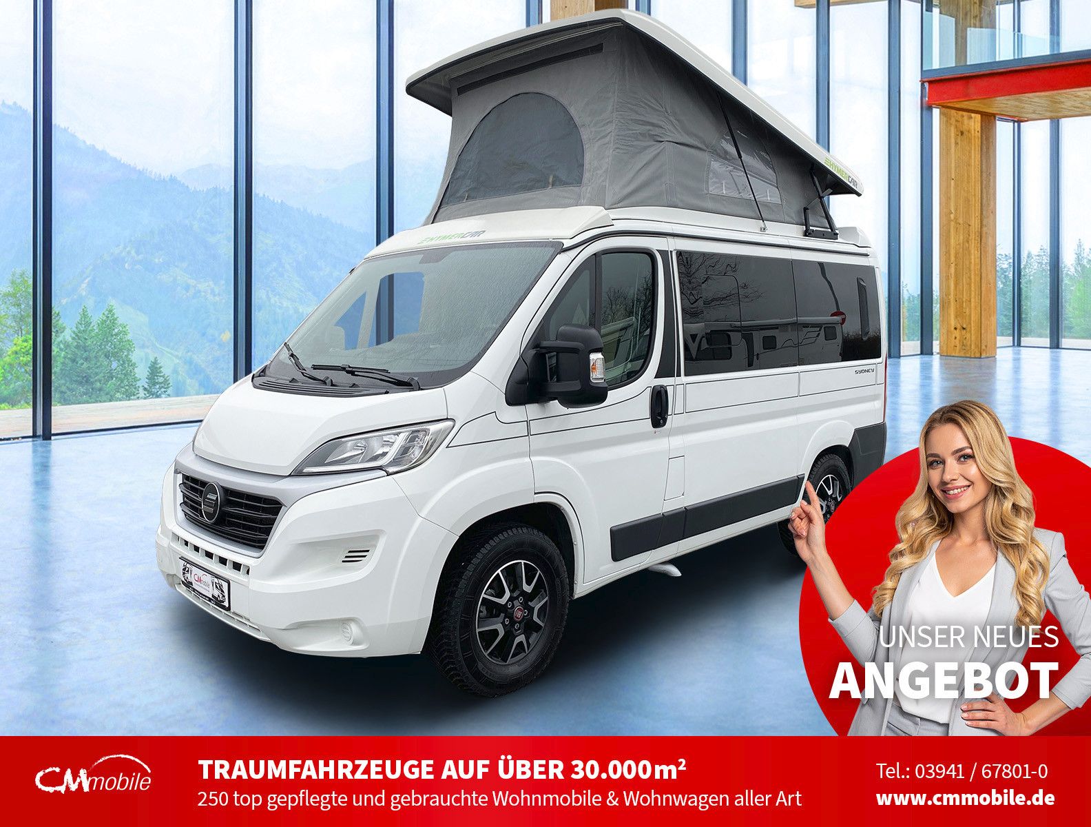 HYMER / ERIBA / HYMERCAR
 Sydney Drive - Aufstelldach - 1. Hand

